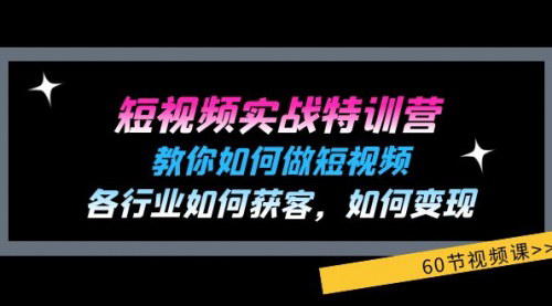 [支持免费下载]【短视频实战特训营】全方位掌握短视频制作与变现技巧
