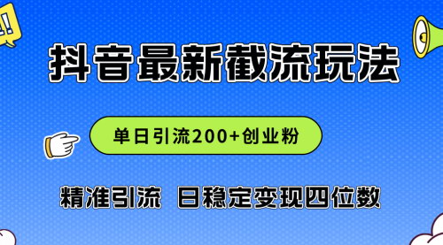 [支持免费下载]2024年抖音评论区截流秘籍：日引200+创业粉的实操指南