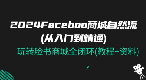 [支持免费下载]《2024Facebook商城自然流：从入门到精通，玩转脸书商城全闭环》