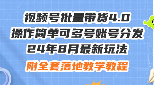 [支持免费下载]《视频号批量带货4.0：操作简单，多号账号分发，撬动自然流量》