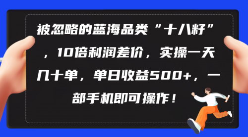 [支持免费下载]【揭秘蓝海市场“十八籽”】10倍利润差价，日赚500+，手机操作简易教程