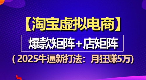 [支持免费下载]《淘宝虚拟电商新策略：打造爆款矩阵与店矩阵，月赚5万的实操指南》