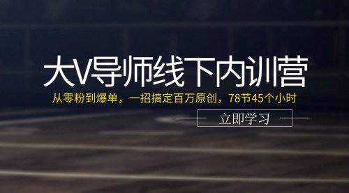 [支持免费下载]《线下内训营揭秘：大V导师教你从零粉到爆单的百万原创秘诀》