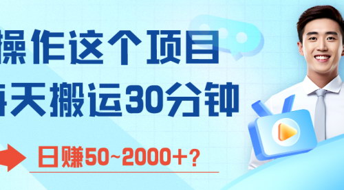[支持免费下载]《30分钟搬运项目：日赚50~2000+的风口红利期玩法》