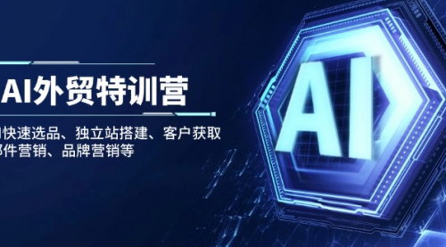 [支持免费下载]AI外贸特训营：快速选品、独立站搭建、客户获取、邮件营销、品牌营销等全方位实战指南