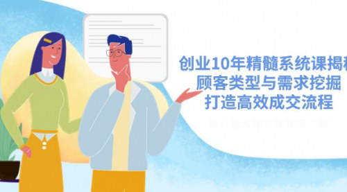 [支持免费下载]创业10年精髓系统课：顾客需求挖掘与高效成交策略