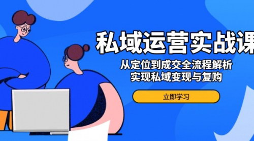[支持免费下载]【私域运营实战课】从定位到成交全流程解析，实现私域变现与复购