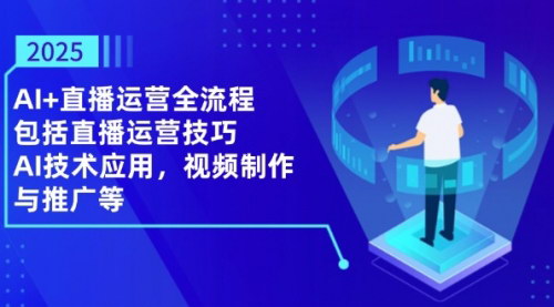 [支持免费下载]2025年AI+直播运营全流程：从技巧到变现，全面掌握直播带货