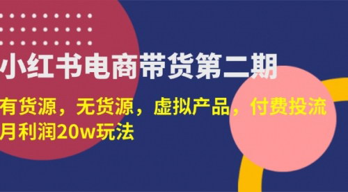 [支持免费下载]小红书电商带货全攻略：从选品到月利润20w的完整路径