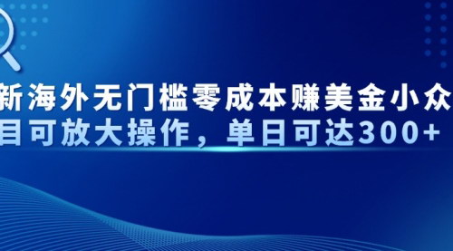 [支持免费下载]2024海外零成本赚美金项目：单日300+收益，实现被动收入