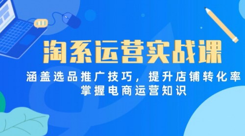 [支持免费下载]淘系运营实战课：全面掌握电商运营知识，提升店铺转化率