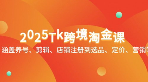 [支持免费下载]2025Tk跨境淘金课：从养号到营销，全方位实操技巧助力快速盈利
