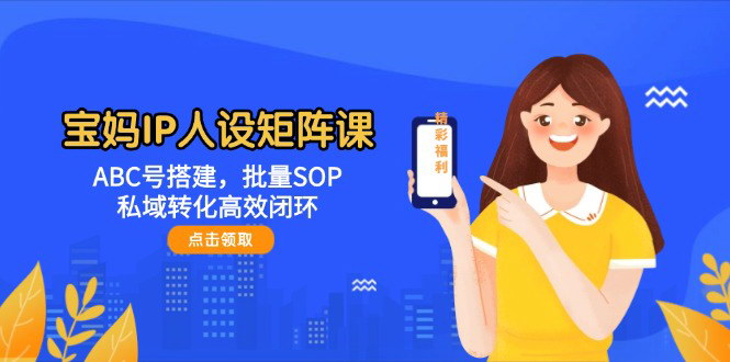 [支持免费下载]【宝妈IP人设矩阵课】私域流量操盘技能，实现高效转化与规模化运营