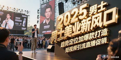 [支持免费下载]《2025男士美业新风口：趋势定位与爆款打造，短视频引流直播促销全攻略》