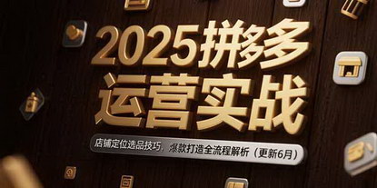 [支持免费下载]《2025拼多多运营实战：店铺定位选品技巧，爆款打造全流程解析》