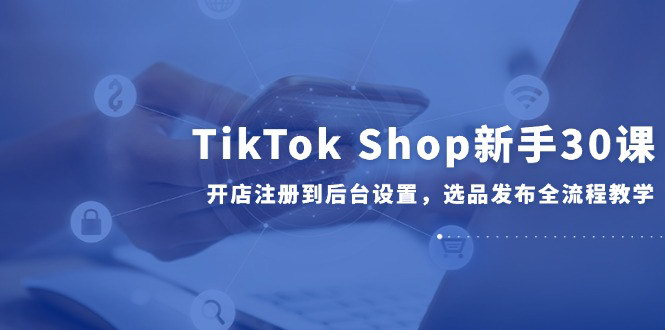 [支持免费下载]【TikTokShop新手指南】从开店到营销，30节课全流程教学