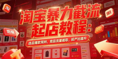 [支持免费下载]淘宝截流起店秘籍：5天投产比300%的爆款打造实战课