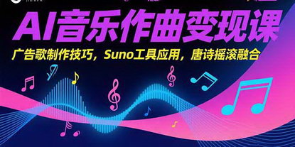 [支持免费下载]AI音乐作曲变现课：从广告歌到唐诗摇滚，解锁音乐创作新玩法