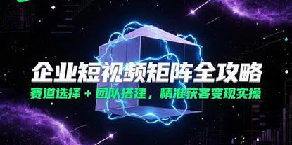 [支持免费下载]《企业短视频矩阵运营全攻略：从赛道选择到精准获客变现》
