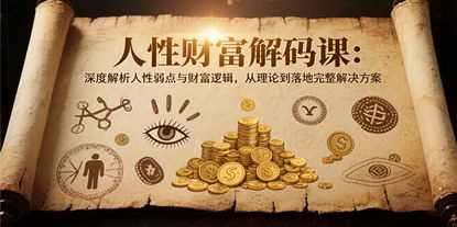 [支持免费下载]人性财富解码课6.0：洞悉弱点，反人性思维撬动财富杠杆
