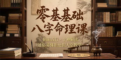 [支持免费下载]《零基础八字命理课：阴阳五行十神解读，告别玄学套路，实战教学》