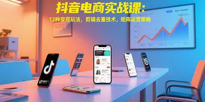 [支持免费下载]抖音电商实战课：12种变现玩法，从剪辑去重到矩阵运营全攻略