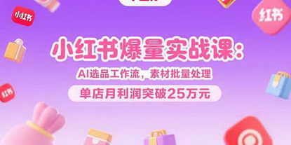 [支持免费下载]小红书电商掘金术：AI驱动爆量增长与单店月入25万实战揭秘