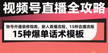 [支持免费下载]视频号直播掘金指南：从零基础到爆单达人全攻略