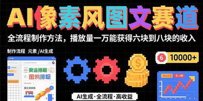 [支持免费下载]掘金AI像素风图文：低成本高收益的爆款内容制作全攻略