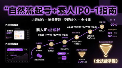 [支持免费下载]自然流起号+素人IP0-1指南：快速掌握内容创作、流量获取与变现转化