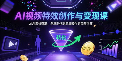[支持免费下载]AI视频特效变现课：零基础7天掌握创意制作与流量转化