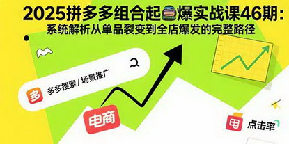 [支持免费下载]2025拼多多组合起爆实战课46期：从单品裂变到全店爆发的完整路径