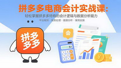 [支持免费下载]拼多多电商会计实战课：精通财务管理系统，掌握会计逻辑与数据分析