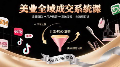 [支持免费下载]美业全域成交系统课程：从流量获取到高效变现的全流程解析
