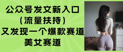 [支持免费下载]揭秘公众号发文新入口：流量扶持下的美女赛道玩法