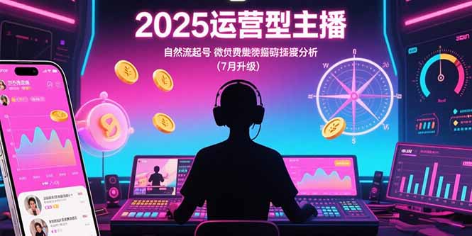 [支持免费下载]2025运营型主播全攻略：自然流起号与微付费投放技巧