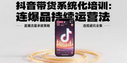 [支持免费下载]抖音带货新手宝典：从零到一掌握连爆运营与流量承接秘籍