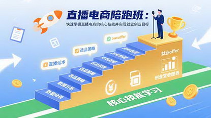 [支持免费下载]直播电商陪跑班：快速掌握直播电商的核心技能并实现就业/创业目标