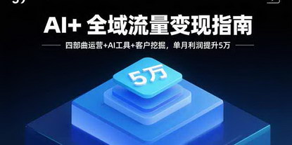 [支持免费下载]AI+全域流量变现指南：四部曲运营+AI工具+客户挖掘，单月利润提升5万