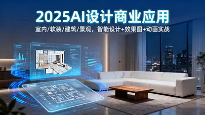 [支持免费下载]2025年AI设计商业应用课：室内/软装/建筑/景观，智能设计+效果图+动画实战
