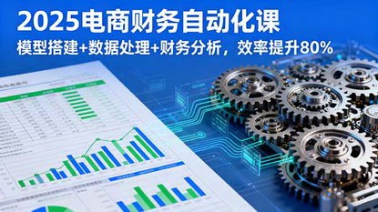 [支持免费下载]2025年电商财务自动化实战课：模型搭建+数据处理+财务分析，效率提升80%