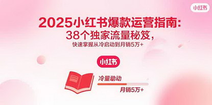 [支持免费下载]2025年小红书电商运营全指南：38个独家秘笈，从冷启动到月销5万+