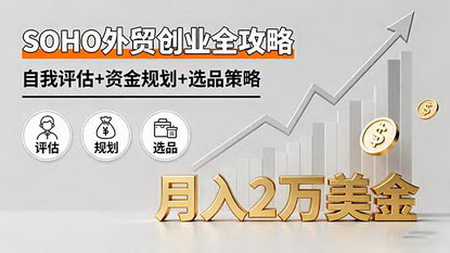[支持免费下载]2025年SOHO外贸创业全攻略：自我评估+资金规划+选品策略，月入2万美金