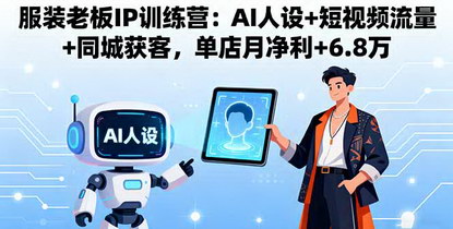 [支持免费下载]2025年服装老板IP训练营：AI人设+短视频流量+同城获客，单店月净利+6.8万