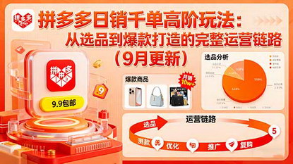 [支持免费下载]2025年拼多多日销千单高阶玩法：从选品到爆款打造的完整运营链路