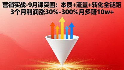 [支持免费下载]2025年营销实战课：本质+流量+转化全链路，3个月利润涨30%-300%月多赚10w+