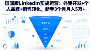 [支持免费下载]国际版LinkedIn实战运营：新手三月月入5万+的秘诀