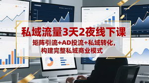 [支持免费下载]私域流量3天2夜线下课：矩阵引流+AD投流+私域转化，打造完整商业闭环