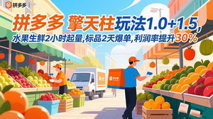 [支持免费下载]拼多多擎天柱玩法1.0+1.5实战指南：水果生鲜2小时起量，标品2天爆单，利润率提升30%