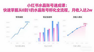 [支持免费下载]2025小红书水晶账号速成课：从0到1孵化全流程，月收入轻松达2w